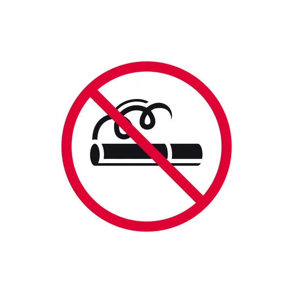 Немає Забороненого Знаку Куріння Заборонені Сучасні Круглі Наклейки Векторні Ілюстрації — стоковий вектор