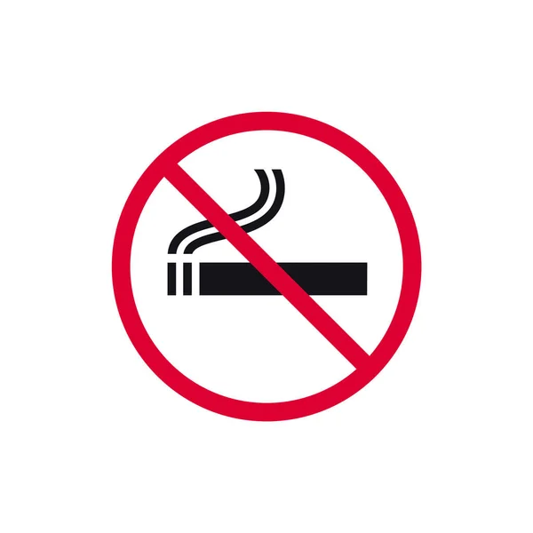 Geen Roken Verboden Bord Verboden Moderne Ronde Sticker Vectorillustratie — Stockvector