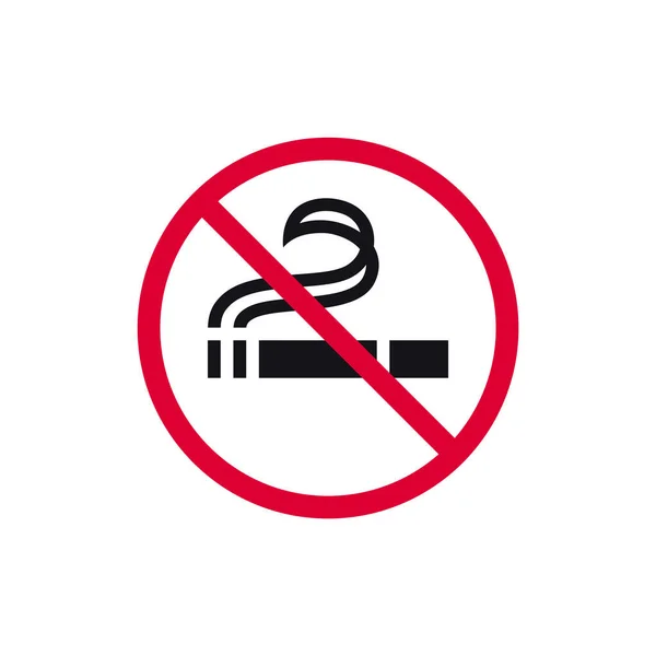 Geen Roken Verboden Bord Verboden Moderne Ronde Sticker Vectorillustratie — Stockvector