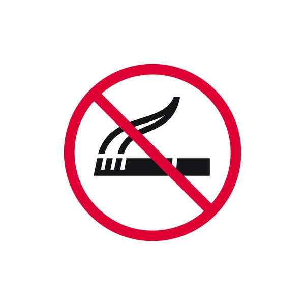 Fumar Signo Prohibido Ningún Día Tabaco Prohibido Etiqueta Engomada Redonda — Vector de stock