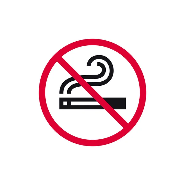 Panneau Interdit Fumer Autocollant Rond Moderne Interdit Fumer Illustration Vectorielle — Image vectorielle