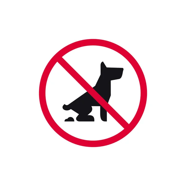 野良犬は禁止されていませんサイン 禁止されています現代ラウンドステッカー ベクトルイラスト — ストックベクタ