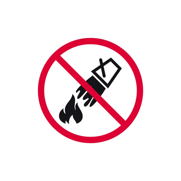 Yasak Işaretli Yasaklı Modern Yuvarlak Çıkartma Vektör Illüstrasyonlu Yangın Söndürme — Stok Vektör