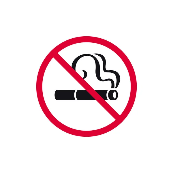 Nenhum Sinal Proibido Fumar Nenhum Dia Tabaco Proibido Adesivo Redondo — Vetor de Stock