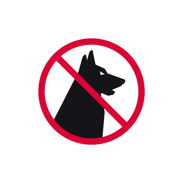 Köpeğe Faul Yapmak Yasaktır Işareti Yok Yürüyüş Yasaktır Modern Yuvarlak — Stok Vektör