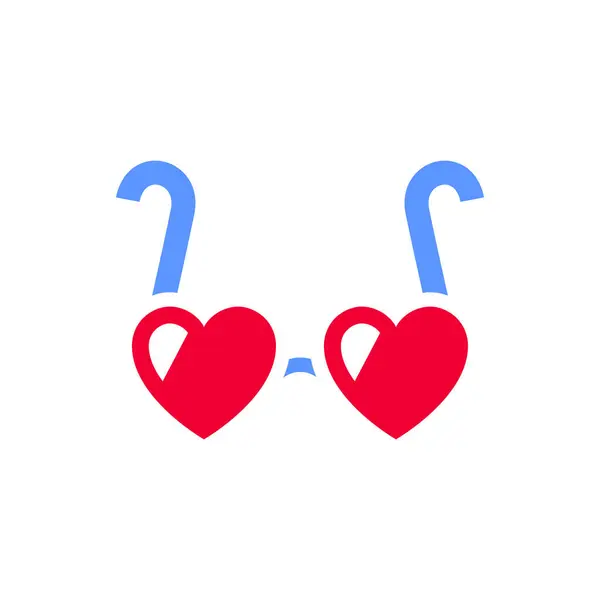 Icona Occhiali Sole Simbolo San Valentino Segno Festa Progettato Celebrazione — Vettoriale Stock