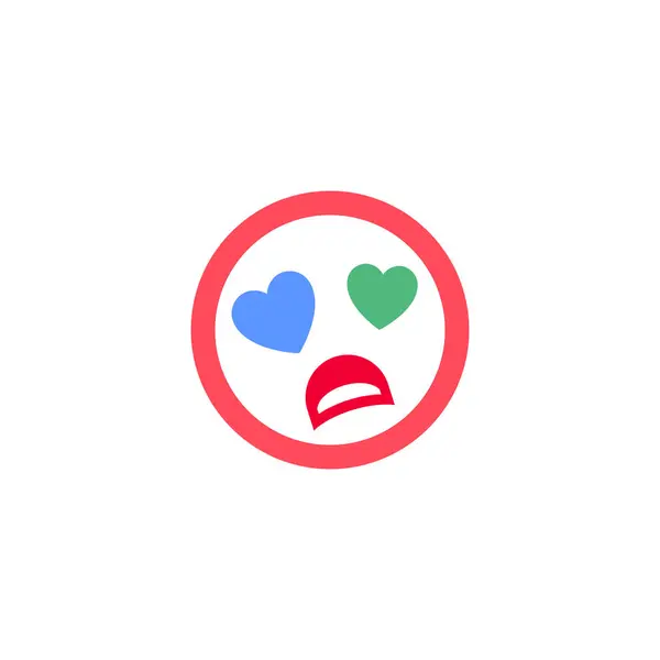 Gesicht Schreit Symbol Angst Emoji Zeichen Für Die Feier Konzipiert lizenzfreie Stockvektoren