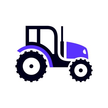 Çekici taşıyıcı düz simge, kenar görünüm