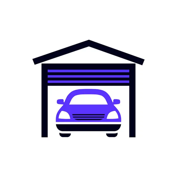 stock vector Garage service transport flat icon, front view