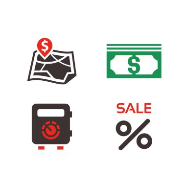 Alışveriş seti simgeleri, renk biçiminde yapılır.