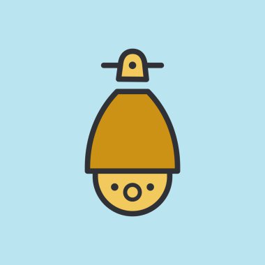 CCTV simgesi, video izleme düz renk biçimi oluşturuldu, logo ve diğer tasarım için doğrusal kamerayı imzalayın