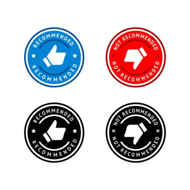 Rozet seti, beğenme ve beğenmeme işaretleri, vektör pulları..