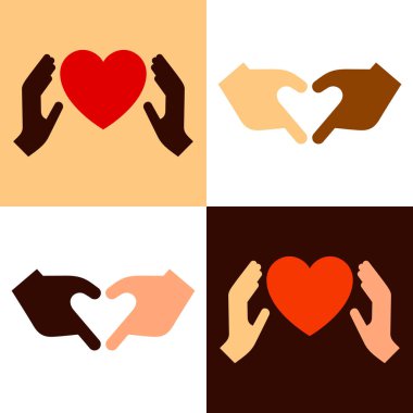 Çeşitli renkli ciltlerde el hareketleriyle simgeleri ayarla.