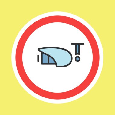 Video izleme etiketi, CCTV kamera etiketi düz renk biçimi, vektör illüstrasyonu