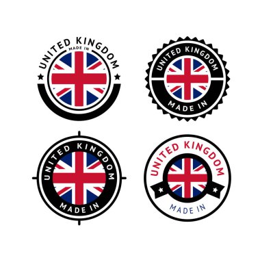 Büyük Britanya ve Kuzey İrlanda Birleşik Krallığının ulusal bayrağı, düz vektör simgelerini belirleyin