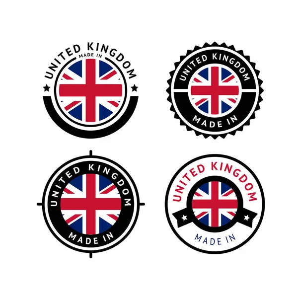 Büyük Britanya ve Kuzey İrlanda Birleşik Krallığının ulusal bayrağı, düz vektör simgelerini belirleyin