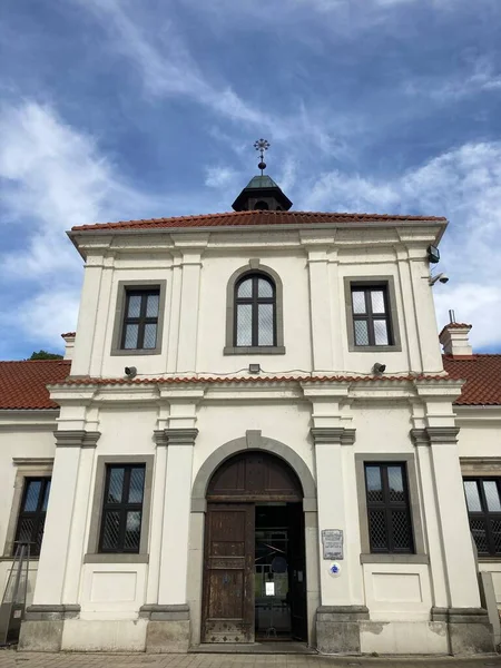 Ancien Monastère Baroque Pazaislis Près Kaunas Lituanie Avec Des Nuages — Photo