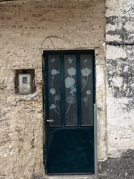 Old Doors Lefkimi Village Corfu Greece — Stock Photo, Image