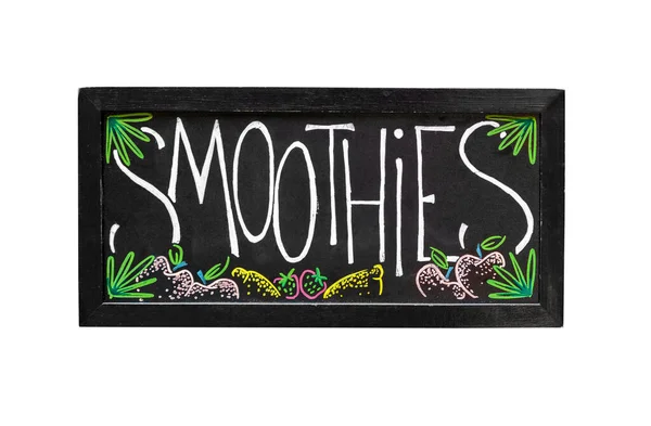 Smoothies Verfügbar Tafel Schild Isoliert Auf Weißem Hintergrund Gesunde Getränke — Stockfoto