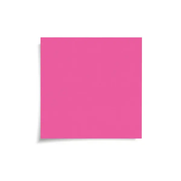 Pink Sticky Note Paper Sheet Shadow White Background Front View — Stock Photo, Image