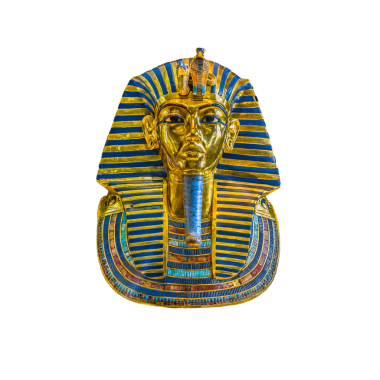 Eski Mısır firavunu Tutankamon 'un altın cenaze maskesi