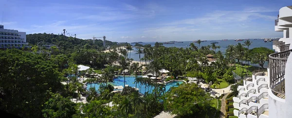 Singapur Julio 2023 Swimming Poo Shangri Rasa Resort Sentosa Island Fotos de stock