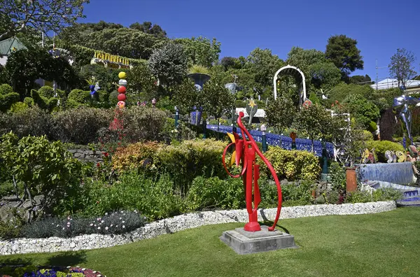 Christchurch New Zealand October 2023 Colourful Mosiac Garden Giants House — Stock Photo, Image