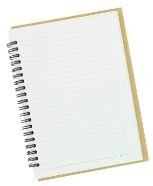 Beyaz arka plan üzerinde izole boş açık defter, 