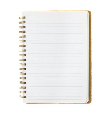 Beyaz arka plan üzerinde izole boş açık defter, 