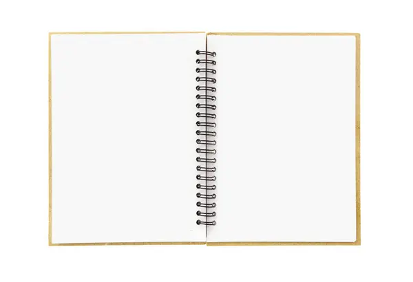 Blank Open Notebook Isolated White Background — Stock Photo, Image