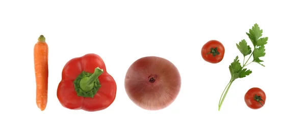 Vegetables Isolated White Transparent Background — Stock Photo, Image