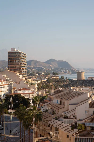 มมองบนช นดาดฟ าและท าเร Campello Alicante สเปน — ภาพถ่ายสต็อก