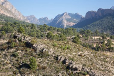 Sella, Benidorm, Alicante, İspanya yakınlarındaki manzara