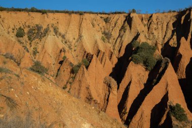 Valdepenas de la Sierra, Guadalajara, İspanya 'daki Clifface of Carcavas