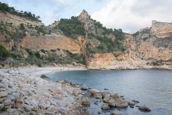 Landschaft Strand Von Moraig Cove Alicante Spanien — Stockfoto