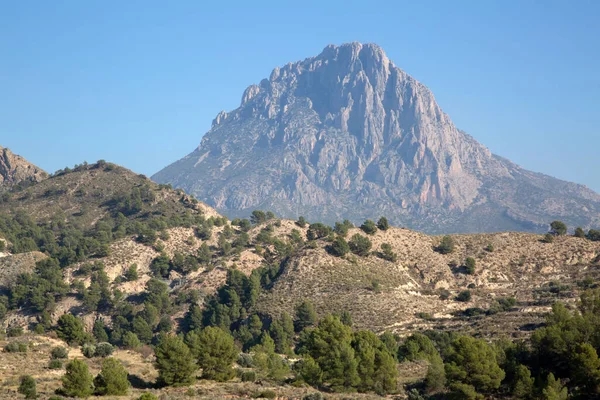 Paisaje Cerca Puig Campana Mountain Benidorm Alicante España —  Fotos de Stock