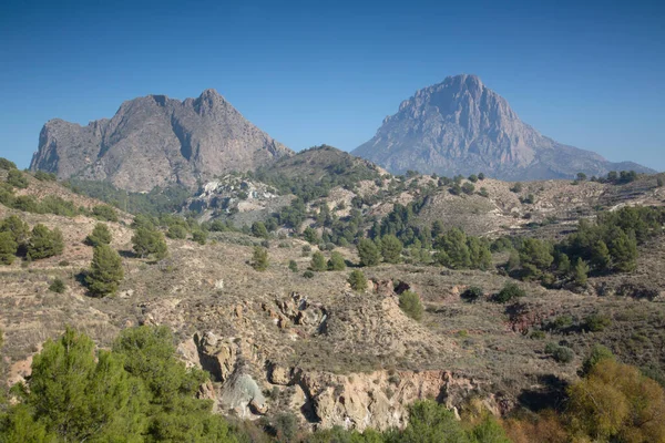 Manzara Puig Campana Dağı Benidorm Alicante Spanya Bakıyor — Stok fotoğraf