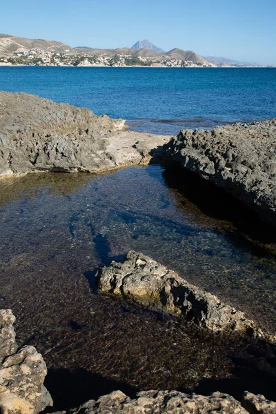 Lanscape Banyets Island Coast Campello Alicante Spain — Stock Photo, Image
