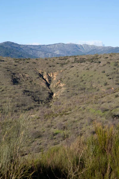 Landskap Nära Carcavas Valdepenas Sierra Guadalajara Spanien — Stockfoto