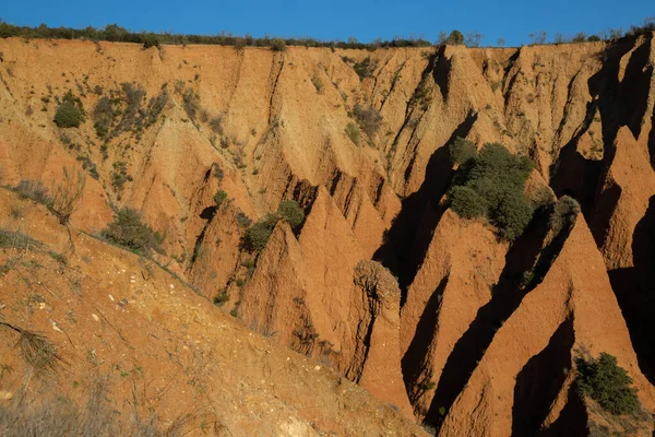 Gros Plan Clifface Carcavas Valdepenas Sierra Guadalajara Espagne — Photo