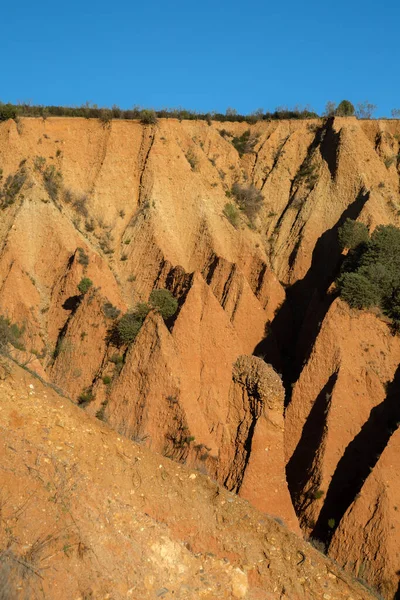 Carcavas Clifface Valdepenas Sierra Guadalajara Spanyolország — Stock Fotó