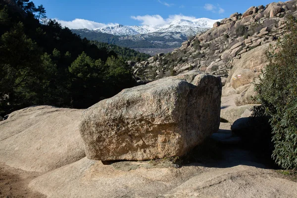 Pedra Natural Pedriza Park Manzanares Madrid Espanha — Fotografia de Stock