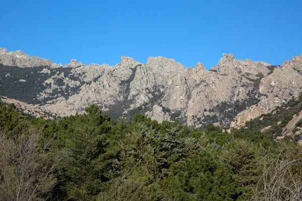 Montaña Paisaje Escénico Parque Nacional Pedriza Manzanares Madrid España —  Fotos de Stock