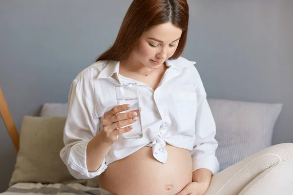 Embarazo Estilo Vida Saludable Salud Mujer Embarazada Responsable Con Vientre — Foto de Stock