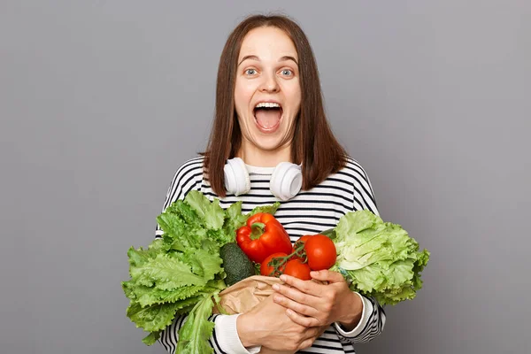 Grön Kost För Hälsosam Livsstil Färska Grönsaker Näring Kraftpaket Njut — Stockfoto