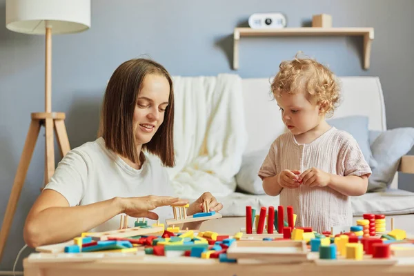 Cheerful Parenthood Playtime Smart Educational Toys Learning Embracing Imaginative Childhood — Stock Photo, Image