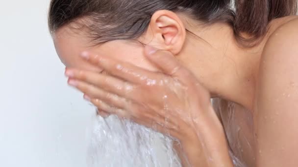 Pele Suave Radiante Hidratação Para Saúde Pureza Rotina Pele Limpeza — Vídeo de Stock
