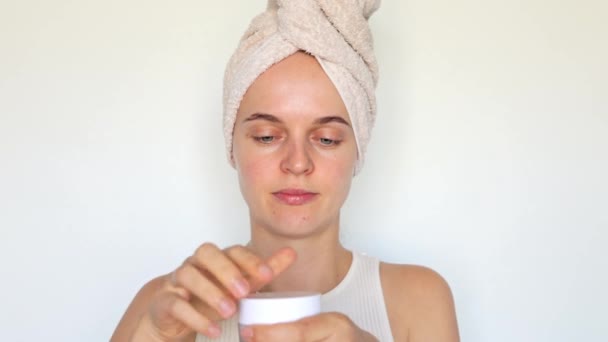 Hidratante Para Suavidade Tratamento Spa Para Mimos Higiene Cuidados Pele — Vídeo de Stock