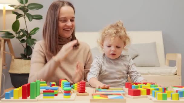 Kinderfantasie Creatief Spel Educatief Speelgoed Leren School Vroege Jeugd Jonge — Stockvideo