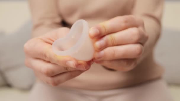 Higiena Menstruacyjna Opieka Ginekologiczna Bezpieczne Praktyki Menstruacyjne Ginekologia Ekologiczna Nierozpoznawalna — Wideo stockowe